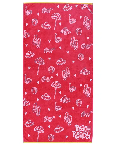 Superior Bahama Cotton Large Oversized Beach Towel In Pink