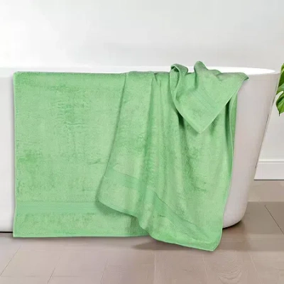 Superior Bamboo Collection | 100% Ryon From Bamboo 2-pc. Quick Dry Bath Towel In Green
