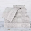 Superior Bamboo Collection | 100% Ryon From Bamboo 6-pc. Quick Dry Solid Bath Towel Set In Silver