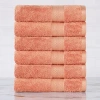 Superior Bamboo Collection | 100% Ryon From Bamboo 6-pc. Solid Hand Towel In Orange