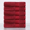 Superior Bamboo Collection | 100% Ryon From Bamboo 6-pc. Solid Hand Towel In Red