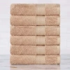 Superior Bamboo Collection | 100% Ryon From Bamboo 6-pc. Solid Hand Towel In Sand