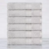 Superior Bamboo Collection | 100% Ryon From Bamboo 6-pc. Solid Hand Towel In Silver