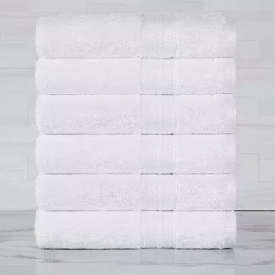 Superior Bamboo Collection | 100% Ryon From Bamboo 6-pc. Solid Hand Towel In White