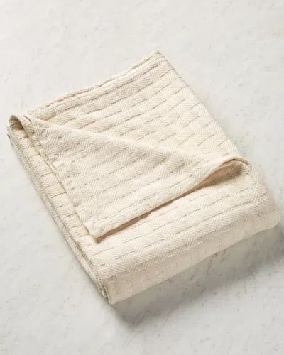 Superior Basketweave All-season Breathable Ultra-soft Cotton Blanket In Yellow