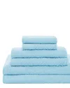 Superior Basketweave Jacquard And Solid 6pc Towel Set