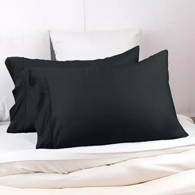 Superior Beechwood Modal Cooling Soft 300tc Pillowcase In Black