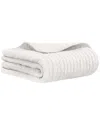 Superior Bella Silk Pick Stitch Medium Weight Throw In White