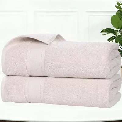 Superior Belmont Collection | 100% Cotton 2-pc. Quick Dry Bath Towel In White