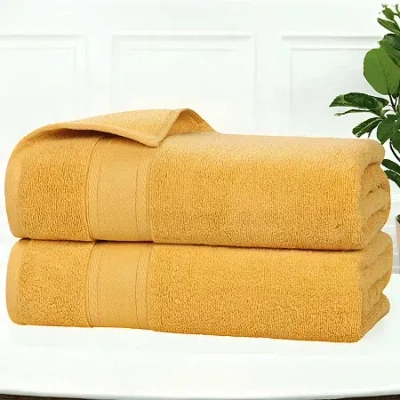 Superior Belmont Collection | 100% Cotton 2-pc. Quick Dry Bath Towel In Yellow