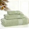 Superior Belmont Collection | 100% Cotton 3-pc. Quick Dry Solid Bath Towel Set In Green