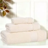 Superior Belmont Collection | 100% Cotton 3-pc. Quick Dry Solid Bath Towel Set In Sand