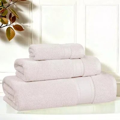Superior Belmont Collection | 100% Cotton 3-pc. Quick Dry Solid Bath Towel Set In Silver