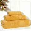 Superior Belmont Collection | 100% Cotton 3-pc. Quick Dry Solid Bath Towel Set In Yellow