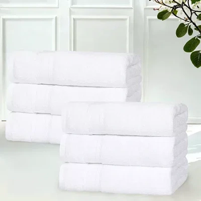Superior Belmont Collection | 100% Cotton 6-pc. Solid Hand Towel In White