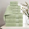 Superior Belmont Collection | 100% Cotton 9-pc. Quick Dry Solid Bath Towel Set In Green