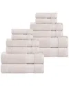 Superior Zuma Zero Twist Cotton Medium Weight Soft Absorbent 12pc Towel Set