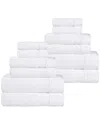 Superior Belmont Zero Twist Cotton Medium Weight Soft Absorbent 12pc Towel Set