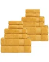 Superior Belmont Zero Twist Cotton Medium Weight Soft Absorbent 12pc Towel Set