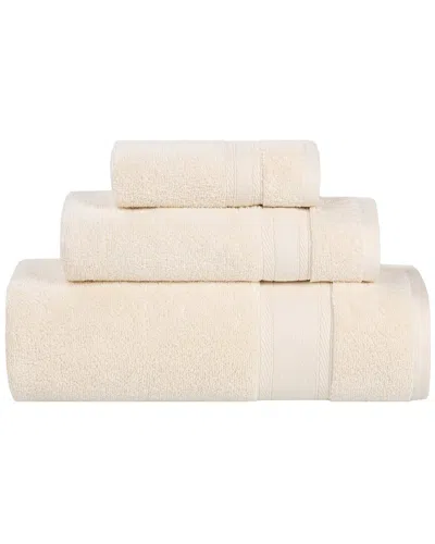 Superior Belmont Zero Twist Cotton Medium Weight Soft Absorbent 3pc Towel Set