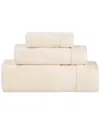 Superior Belmont Zero Twist Cotton Medium Weight Soft Absorbent 3pc Towel Set