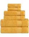 Superior Belmont Zero Twist Cotton Medium Weight Soft Absorbent 6pc Towel Set