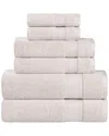 Superior Belmont Zero Twist Cotton Medium Weight Soft Absorbent 6pc Towel Set