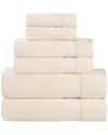 Superior Belmont Zero Twist Cotton Medium Weight Soft Absorbent 6pc Towel Set