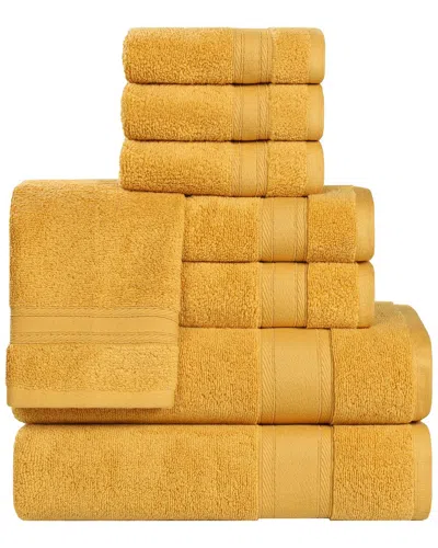 Superior Belmont Zero Twist Cotton Medium Weight Soft Absorbent 8pc Towel Set
