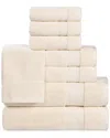 Superior Belmont Zero Twist Cotton Medium Weight Soft Absorbent 8pc Towel Set