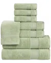 Superior Belmont Zero Twist Cotton Medium Weight Soft Absorbent 8pc Towel Set