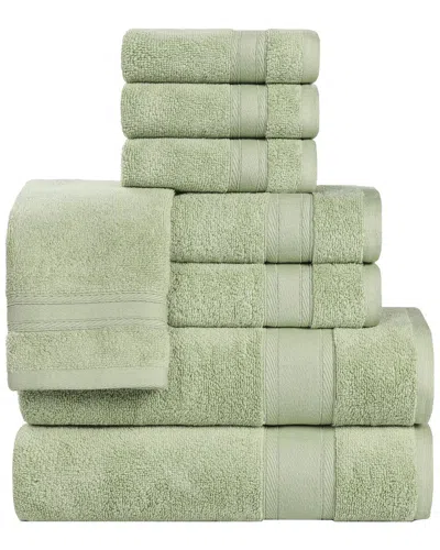 Superior Belmont Zero Twist Cotton Medium Weight Soft Absorbent 8pc Towel Set