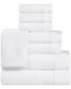 Superior Belmont Zero Twist Cotton Medium Weight Soft Absorbent 8pc Towel Set