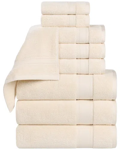 SUPERIOR SUPERIOR BELMONT ZERO TWIST COTTON MEDIUM WEIGHT SOFT ABSORBENT 9PC TOWEL SET