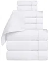 Superior Belmont Zero Twist Cotton Medium Weight Soft Absorbent 9pc Towel Set