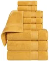Superior Belmont Zero Twist Cotton Medium Weight Soft Absorbent 9pc Towel Set