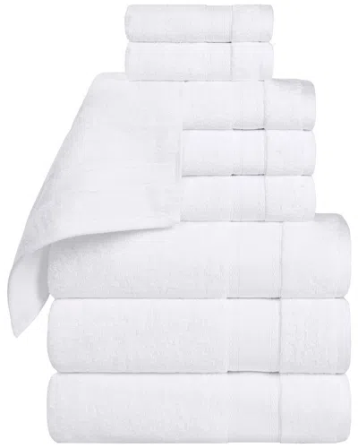 Superior Belmont Zero Twist Cotton Medium Weight Soft Absorbent 9pc Towel Set In Multi