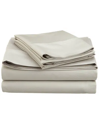 Superior Blend Solid 600 Thread Count Cotton Rich Deep Pocket Sheet Set In Beige