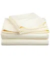 Superior Blend Solid 600 Thread Count Cotton Rich Deep Pocket Sheet Set In Neutral
