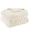 Superior Boho Knit Jacquard Fleece Plush Fluffy Throw