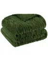 Superior Boho Knit Jacquard Fleece Plush Fluffy Throw