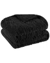 Superior Boho Knit Jacquard Fleece Plush Fluffy Throw