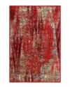 Superior Brayton Vibrant Abstract Rug In Red