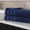 Superior Brea Collection | 100% Cotton 2-pc. Bath Sheet In Blue