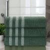 Superior Brea Collection | 100% Cotton 3-pc. Quick Dry Geometric Bath Towel In Green