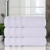Superior Brea Collection | 100% Cotton 3-pc. Quick Dry Geometric Bath Towel In White