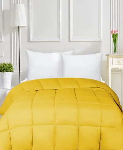 Superior Breathable All Season Down Alternative Comforter, Queen In Yellow