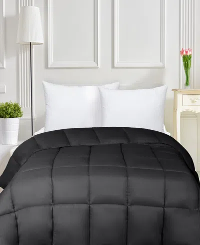 Superior Breathable All Season Down Alternative Comforter, Full In Black