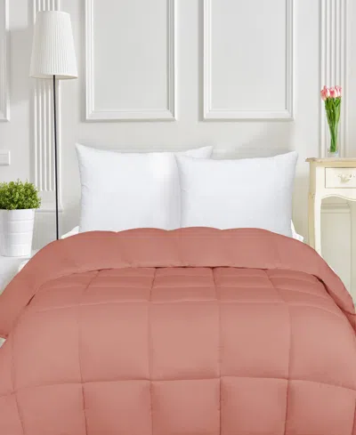 Superior Breathable All Season Down Alternative Comforter, Full In Blush