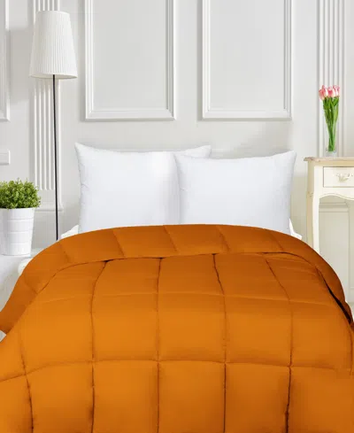 Superior Breathable All Season Down Alternative Comforter, Full In Orange